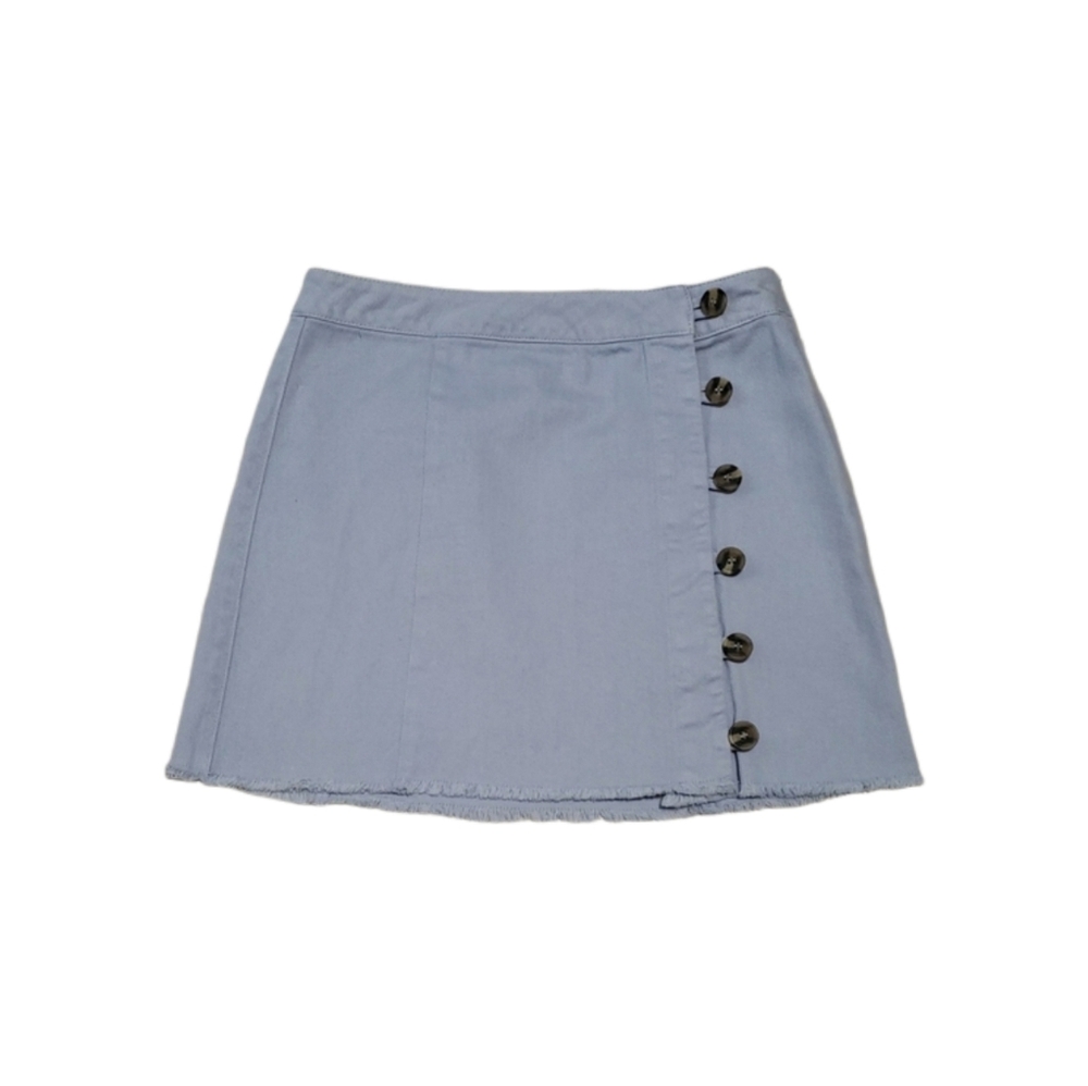 Forever 21 Blue Asymmetrical A-Line Mini Skirt